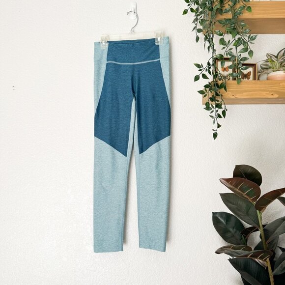 🦋 MADEWELL X OUTDOOR VOICE 3/4 Warmup Leggings Blue Green Size XS - Picture 2 of 5